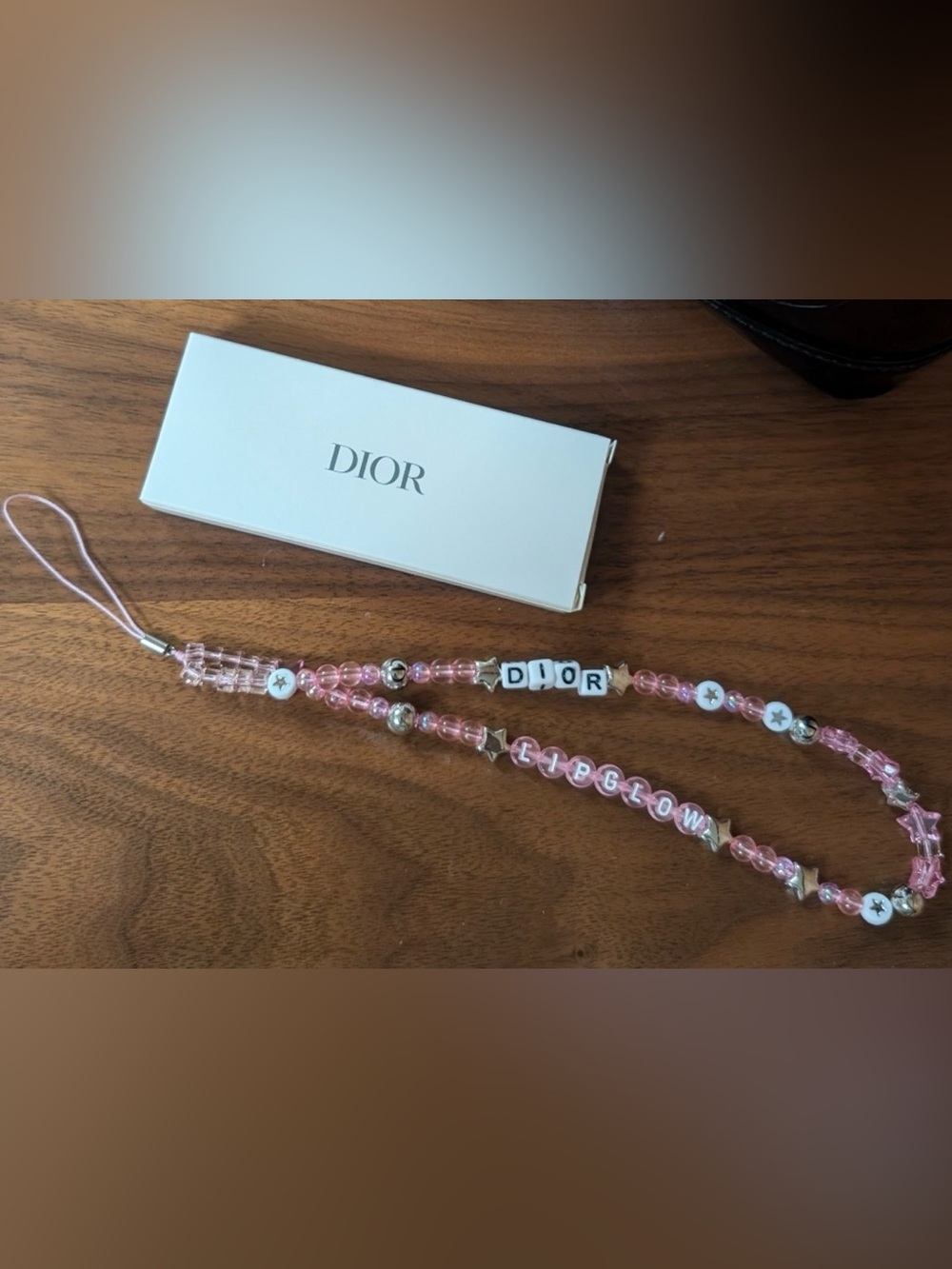 Dior GWP✨🩷🤍🩶 Pink Beaded Logo Bracelet Set with Gold Accents